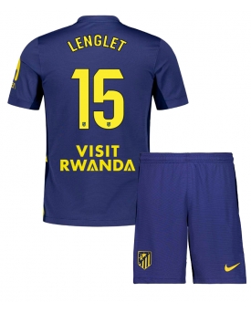 Billige Fotballdrakt Atletico Madrid Clement Lenglet #15 Replika Bortedraktsett Barn 2025-26 Kortermet (med bukser)